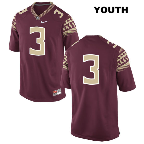 Youth NCAA Nike Florida State Seminoles #3 Cam Akers College No Name Red Stitched Authentic Football Jersey VQR8769QG